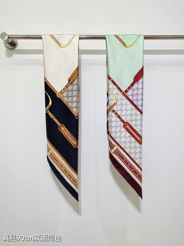 Gucci silk scarf 90X90cm E52 (12)