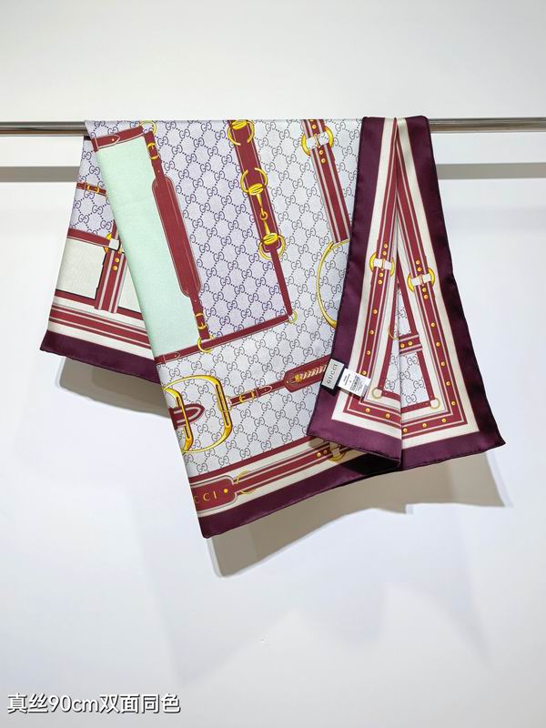 Gucci silk scarf 90X90cm E52 (14)