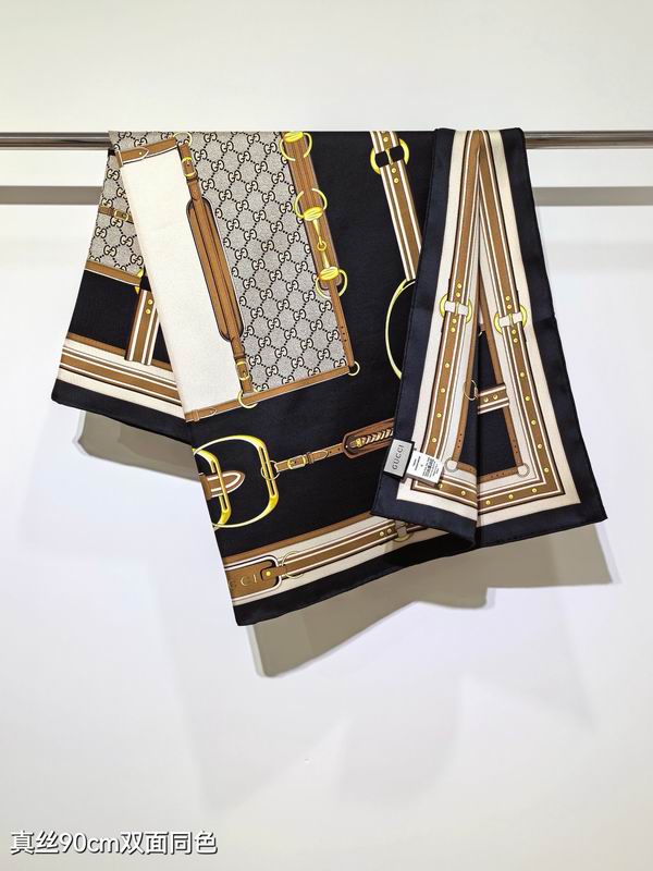Gucci silk scarf 90X90cm E52 (3)