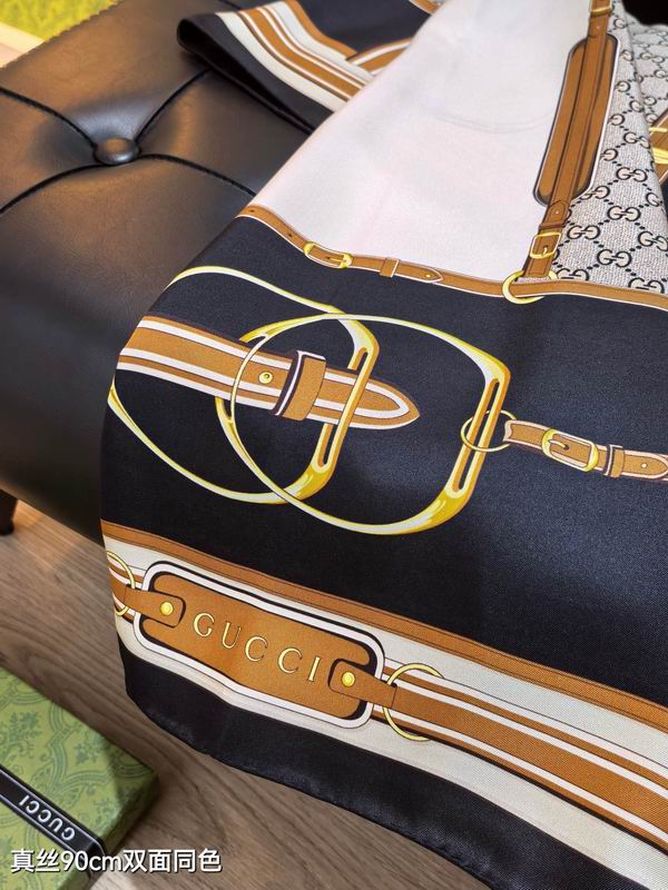 Gucci silk scarf 90X90cm E52 (6)