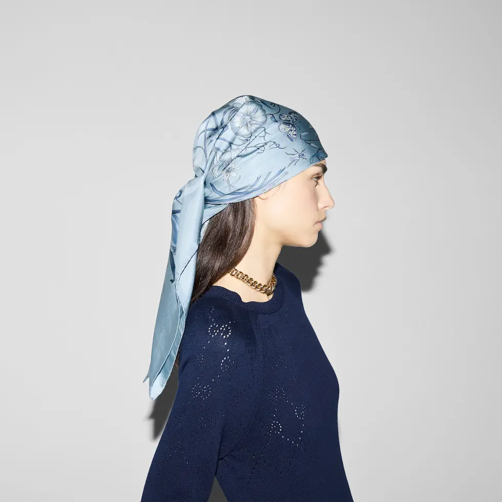 Gucci silk scarf 90X90cm E53 (29)