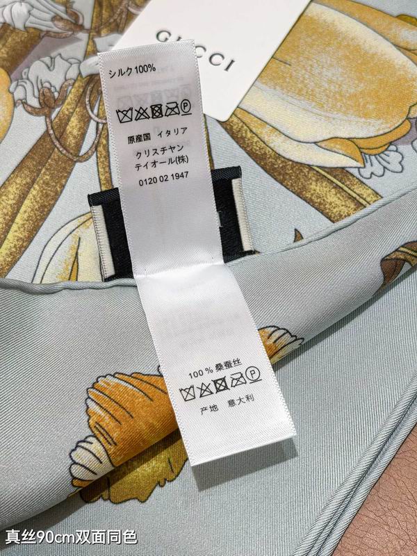 Gucci silk scarf 90X90cm E53 (4)