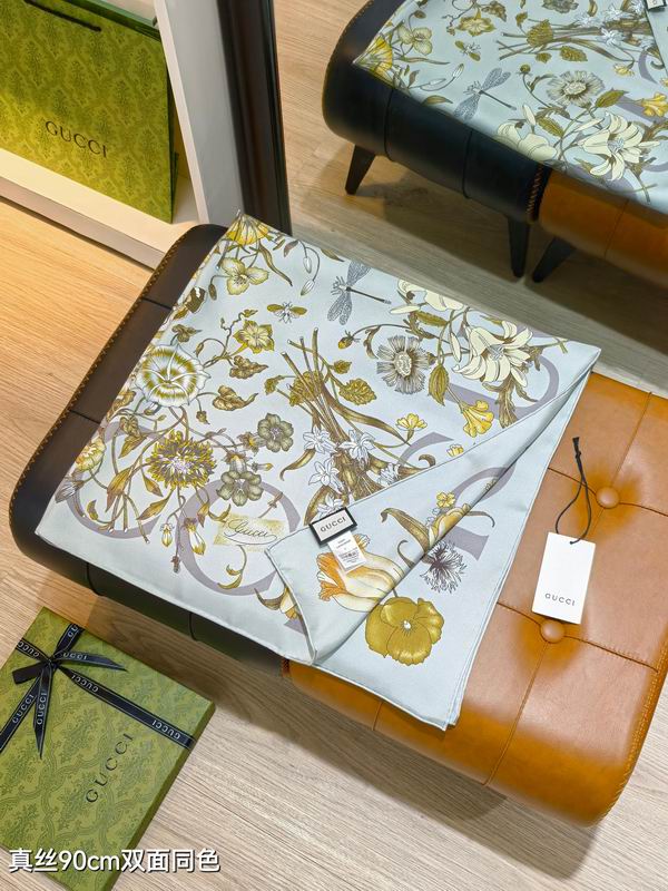 Gucci silk scarf 90X90cm E53 (7)