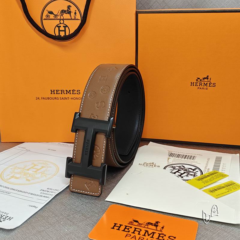 Hermes belt 38mmX90-125cm lb  (17)