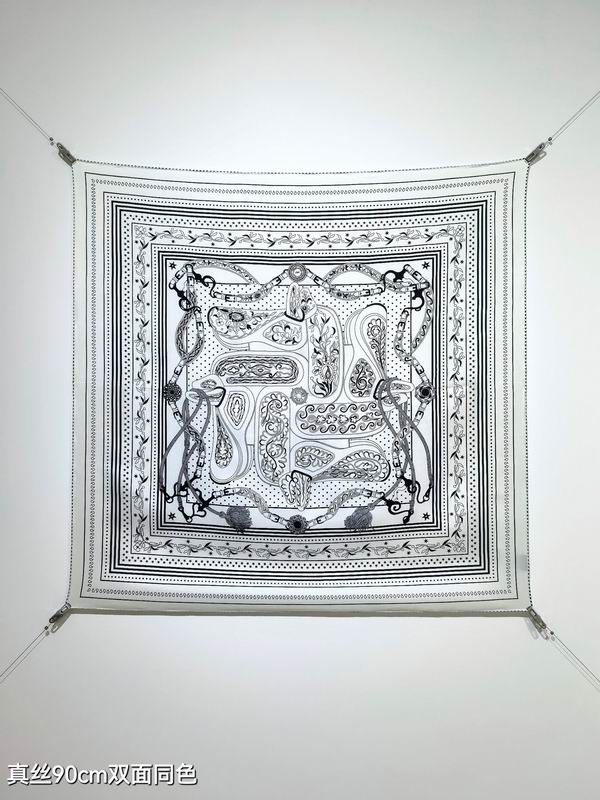 Hermes silk Scarf 90X90cm E04 (17)