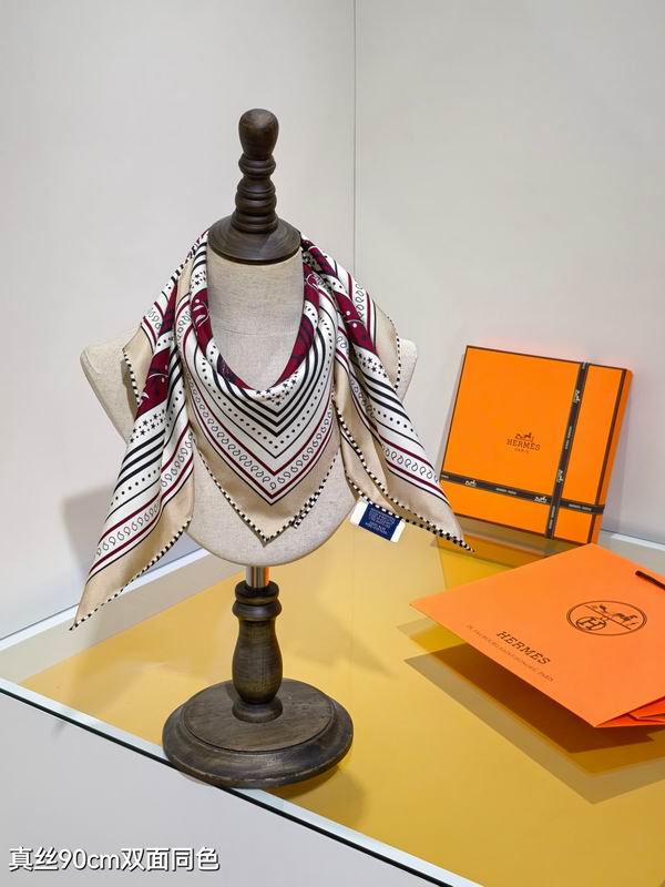 Hermes silk Scarf 90X90cm E04 (20)
