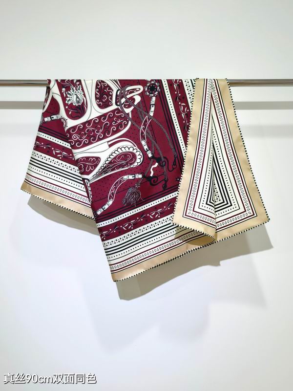 Hermes silk Scarf 90X90cm E04 (21)