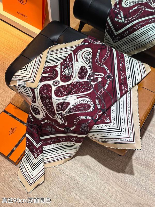 Hermes silk Scarf 90X90cm E04 (24)