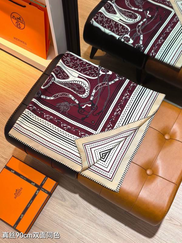 Hermes silk Scarf 90X90cm E04 (25)