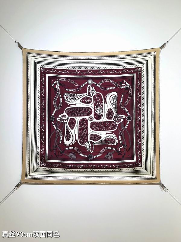 Hermes silk Scarf 90X90cm E04 (26)