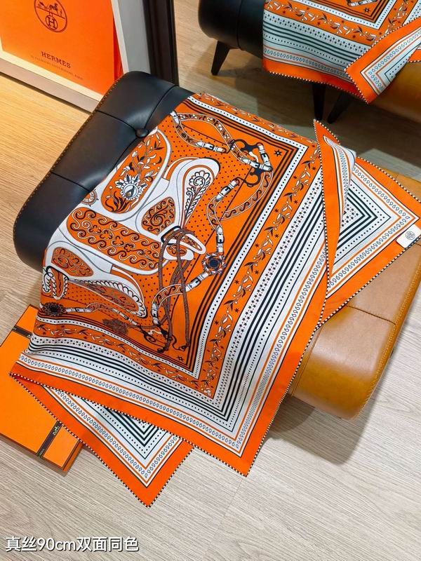 Hermes silk Scarf 90X90cm E04 (33)