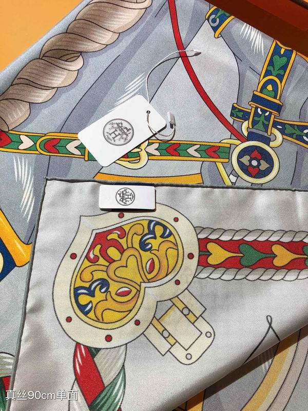 Hermes silk Scarf 90X90cm E40 (11)