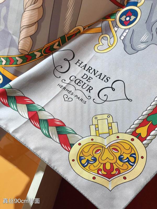 Hermes silk Scarf 90X90cm E40 (13)