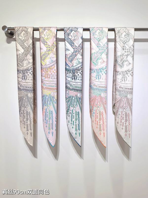 Hermes silk scarf 90X90cm E01 (2)