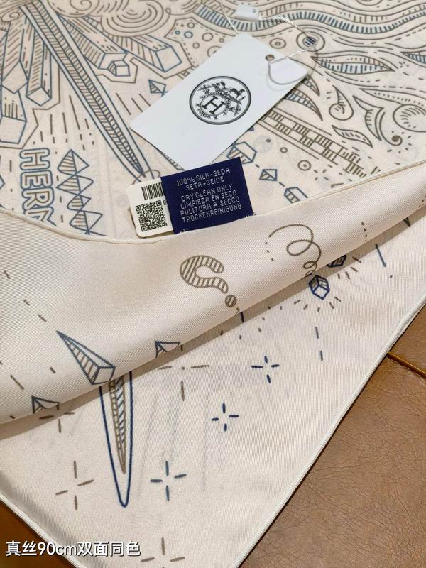 Hermes silk scarf 90X90cm E01 (5)
