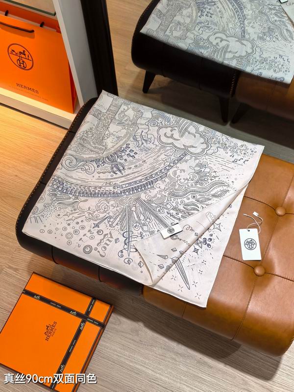 Hermes silk scarf 90X90cm E01 (7)