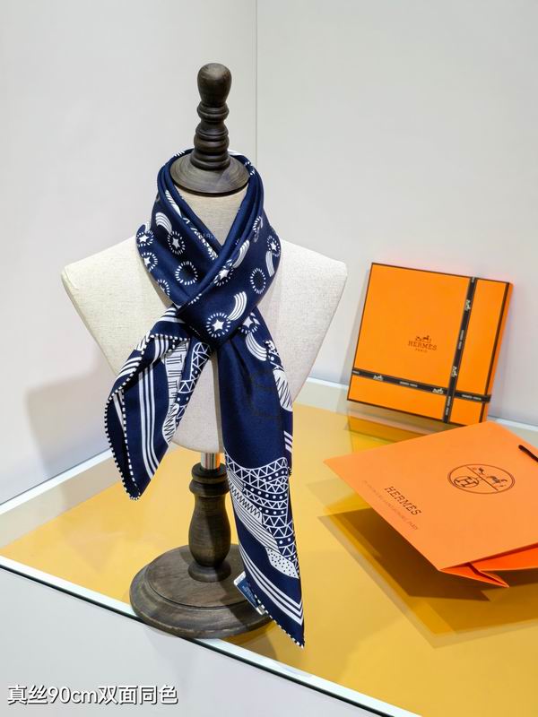 Hermes silk scarf 90X90cm E02 (11)