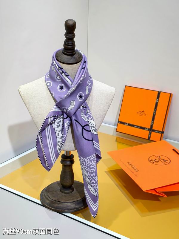 Hermes silk scarf 90X90cm E02 (2)
