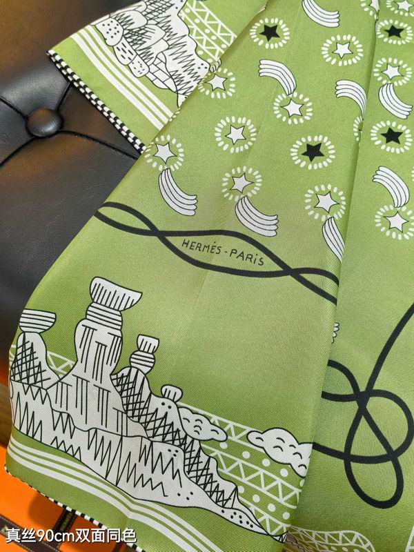 Hermes silk scarf 90X90cm E02 (24)