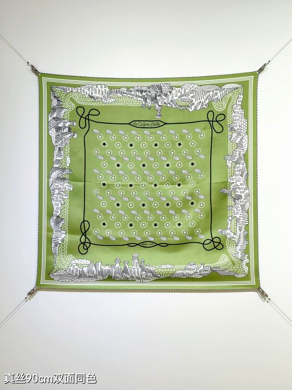 Hermes silk scarf 90X90cm E02 (27)