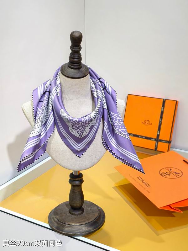 Hermes silk scarf 90X90cm E02 (3)