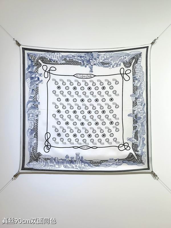Hermes silk scarf 90X90cm E02 (36)