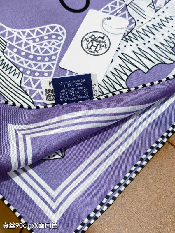 Hermes silk scarf 90X90cm E02 (5)