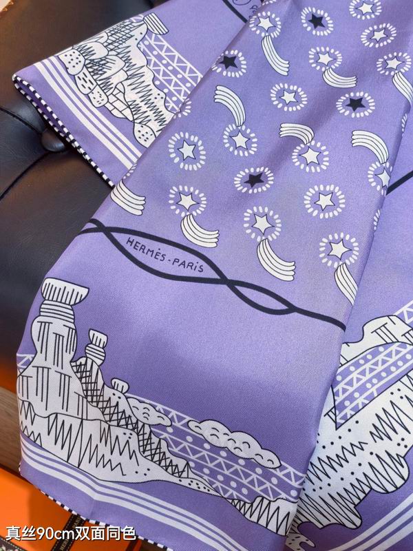Hermes silk scarf 90X90cm E02 (6)