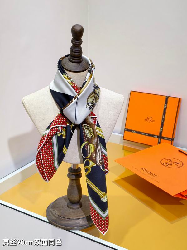 Hermes silk scarf 90X90cm E04 (2)