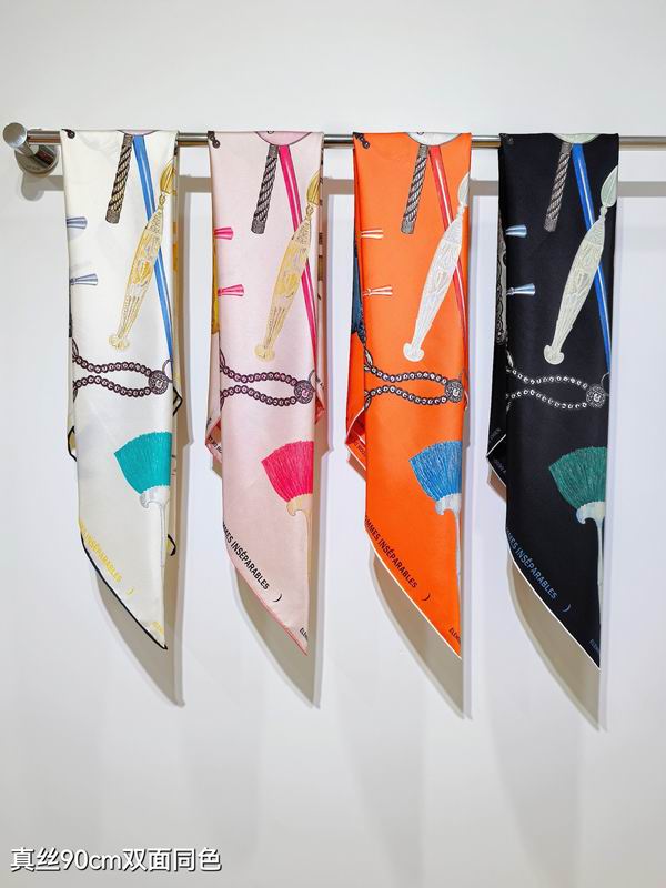 Hermes silk scarf 90X90cm E05 (1)