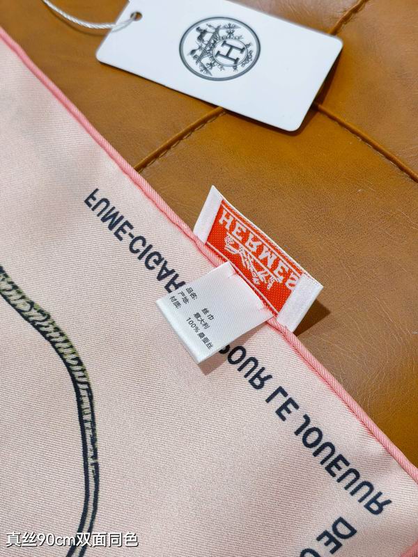 Hermes silk scarf 90X90cm E05 (14)