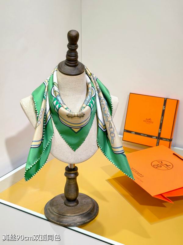 Hermes silk scarf 90X90cm E05 (2)