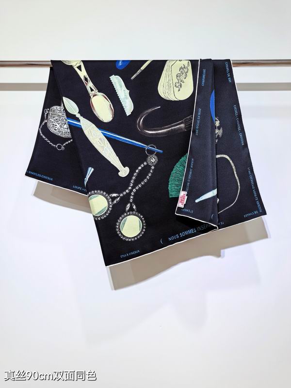 Hermes silk scarf 90X90cm E05 (23)
