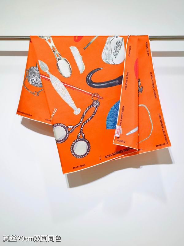 Hermes silk scarf 90X90cm E05 (3)