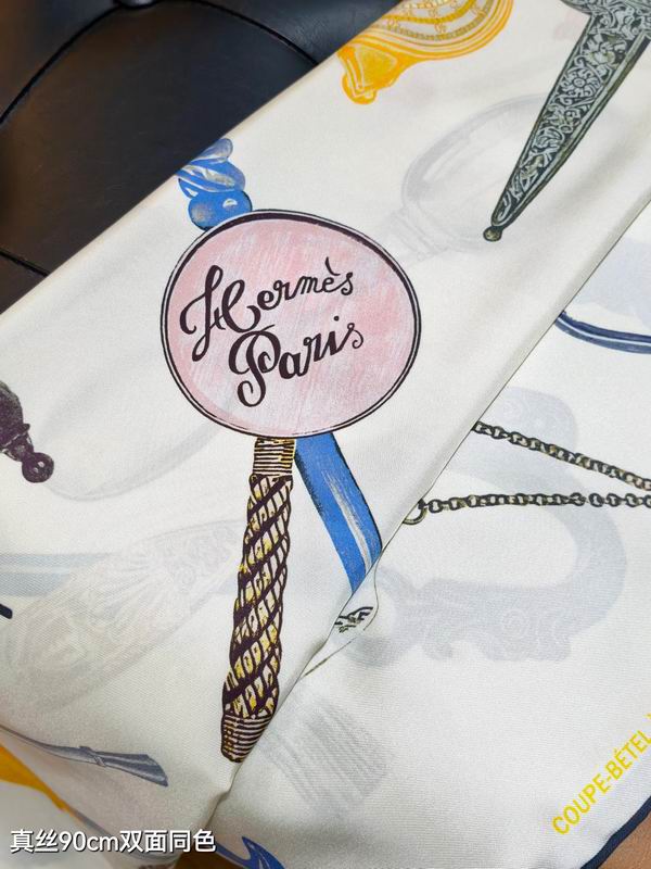 Hermes silk scarf 90X90cm E05 (35)