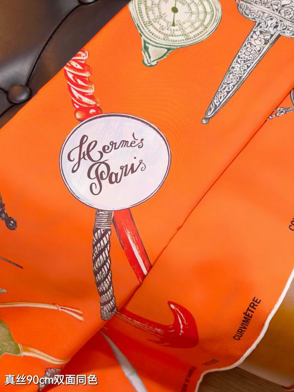 Hermes silk scarf 90X90cm E05 (5)