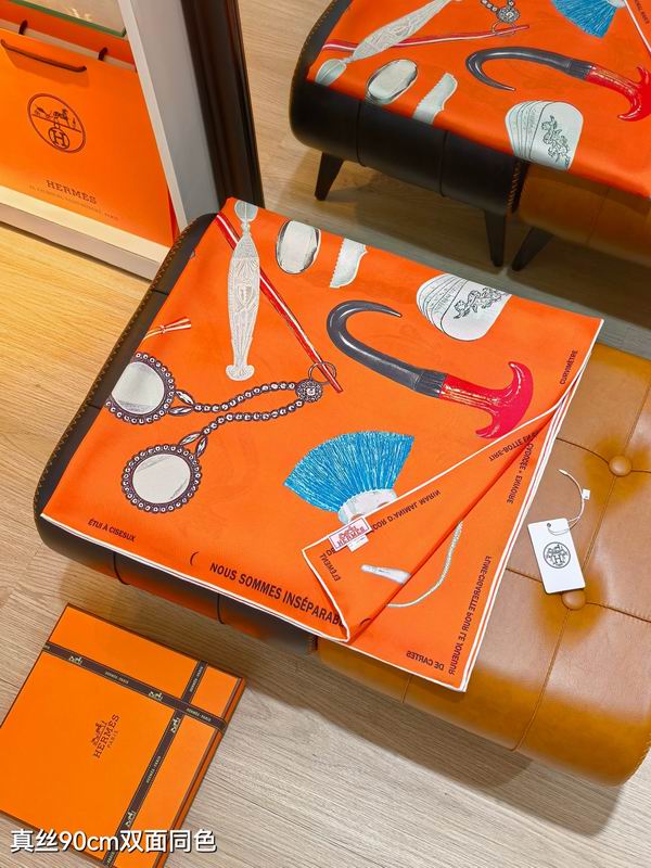 Hermes silk scarf 90X90cm E05 (7)