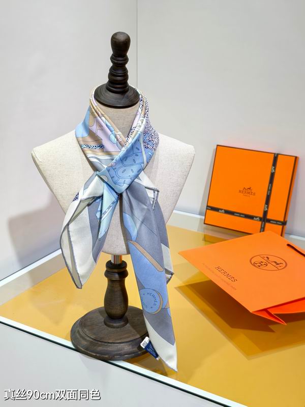 Hermes silk scarf 90X90cm E06 (2)