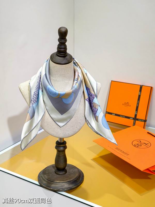 Hermes silk scarf 90X90cm E06 (3)