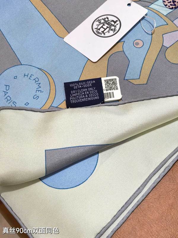 Hermes silk scarf 90X90cm E06 (5)