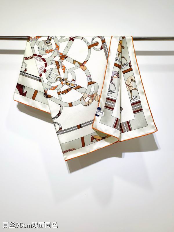 Hermes silk scarf 90X90cm E18 (16)