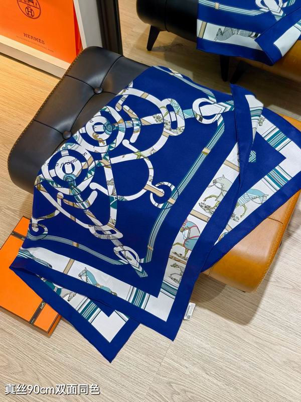 Hermes silk scarf 90X90cm E18 (3)