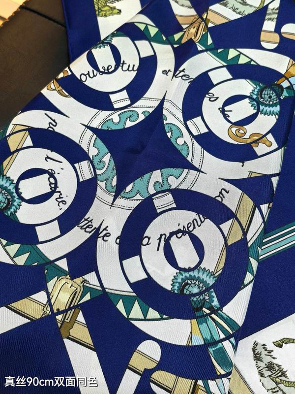 Hermes silk scarf 90X90cm E18 (4)