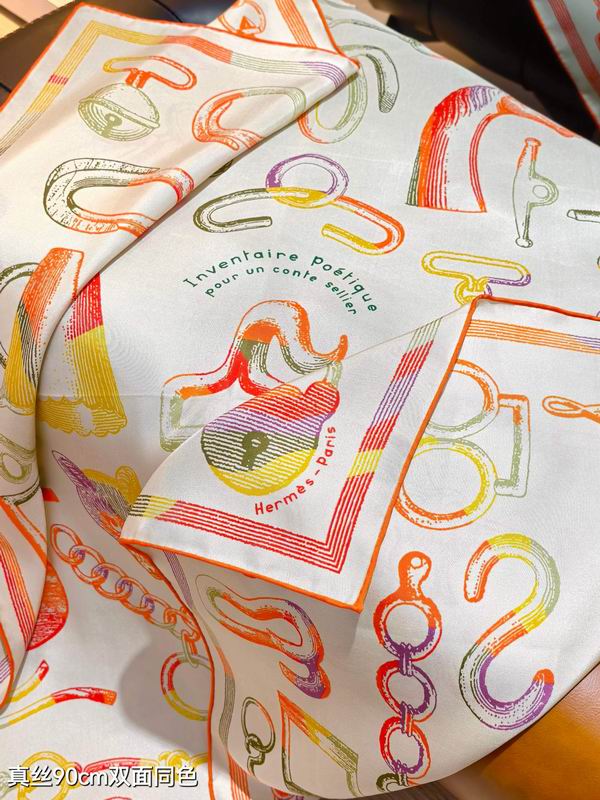 Hermes silk scarf 90X90cm E41 (23)