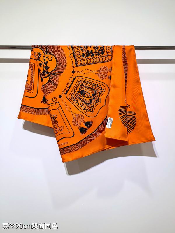 Hermes silk scarf 90X90cm E44 (3)