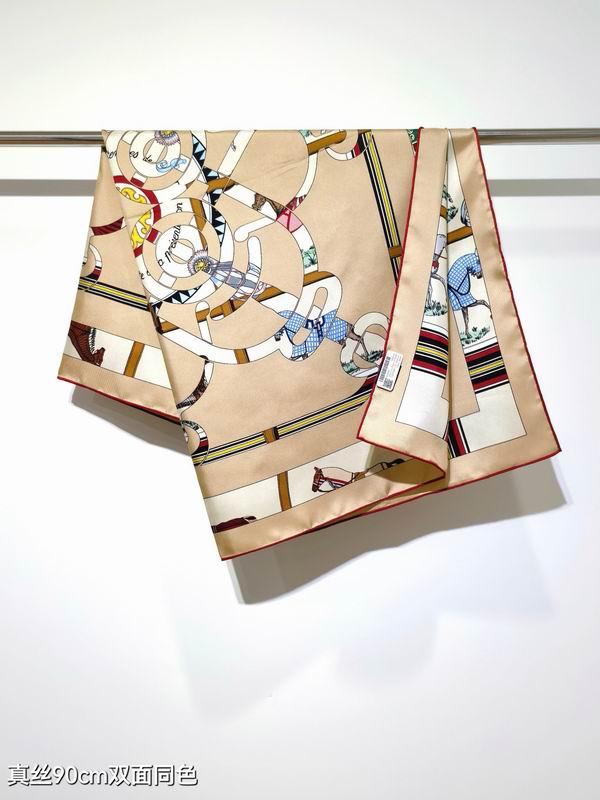 Hermes silk scarf 90X90cm E47 (13)