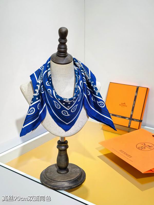 Hermes silk scarf 90X90cm E48 (11)