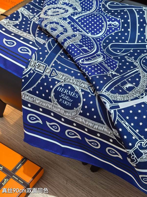 Hermes silk scarf 90X90cm E48 (13)