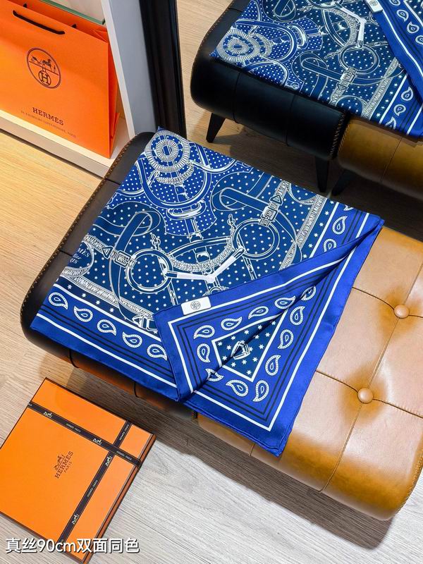 Hermes silk scarf 90X90cm E48 (16)