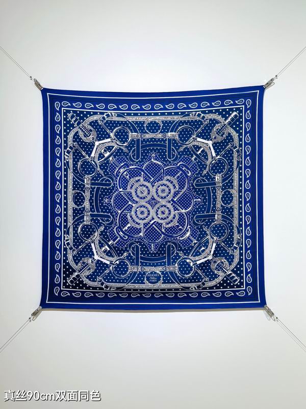 Hermes silk scarf 90X90cm E48 (17)